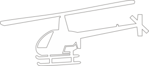 Robinson 22 Silhouette (White) Decal
