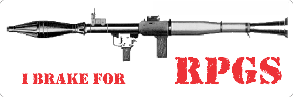 I Brake for RPGs Decal