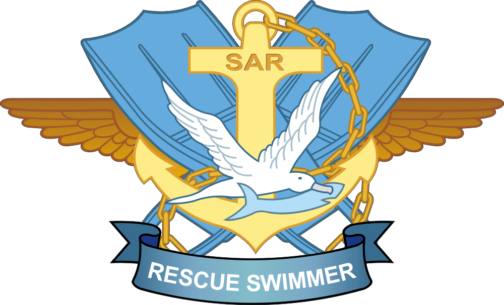 Search and Rescue Swimmer GOLD Decal