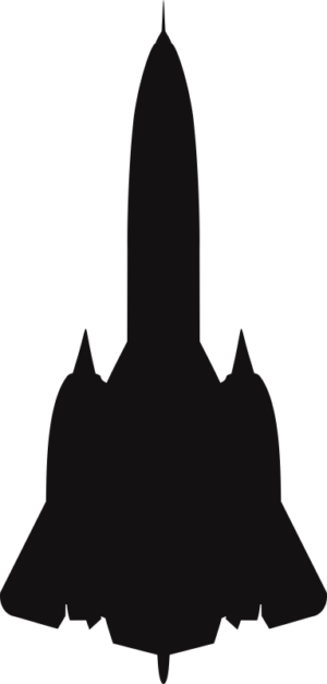 Lockheed SR-71 Blackbird Silhouette (Black) Decal