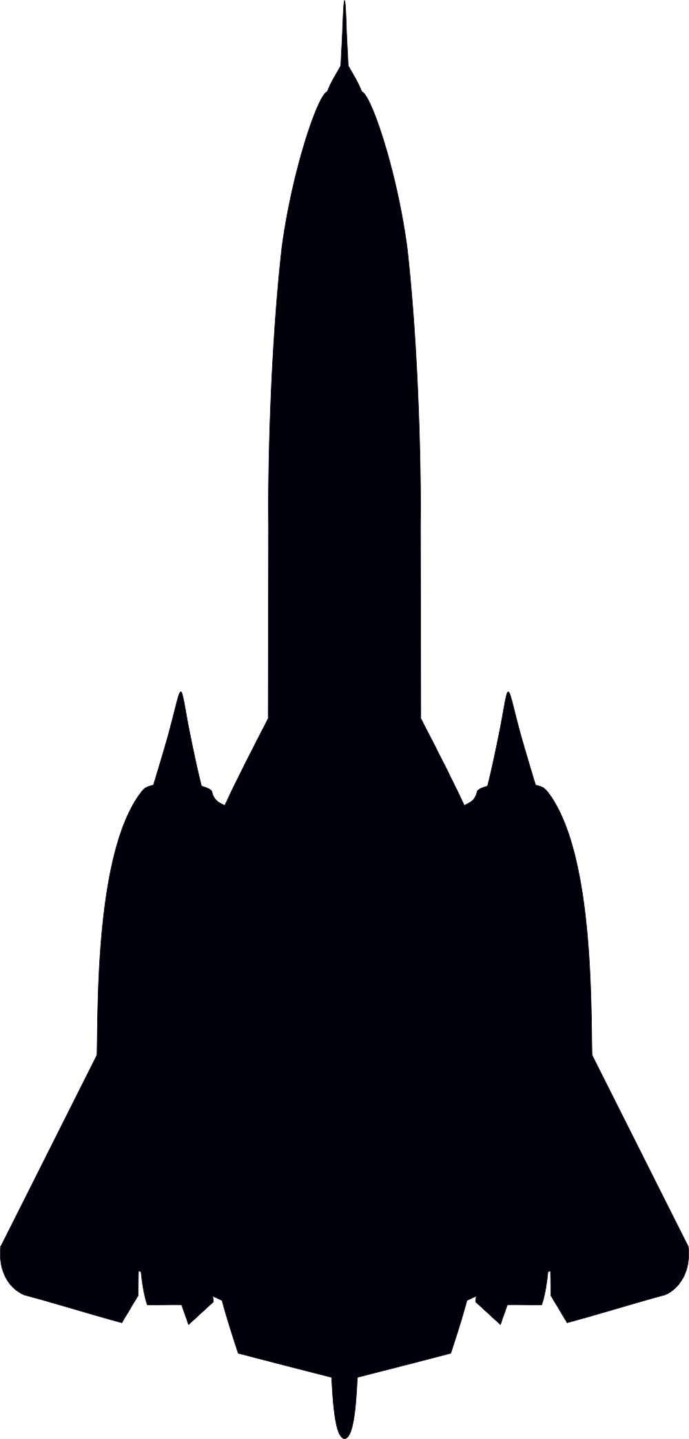 Lockheed SR-71 Blackbird Silhouette (Black) Decal