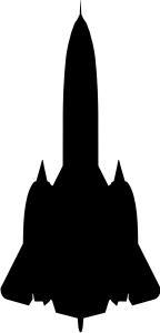 Lockheed SR-71 Blackbird Silhouette (Black) Decal