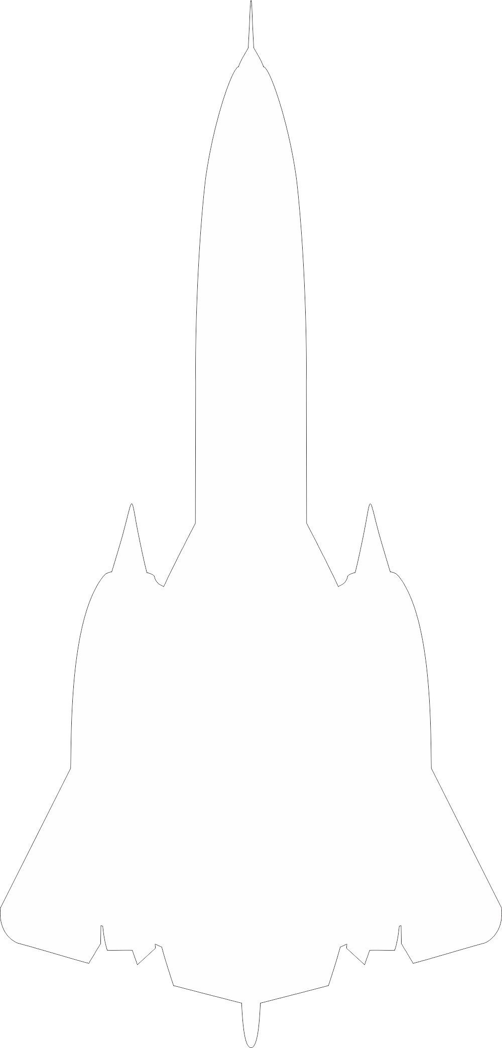 Lockheed SR-71 Blackbird Silhouette (White) Decal