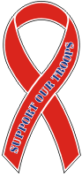 Support Our Troops (Red) Decal