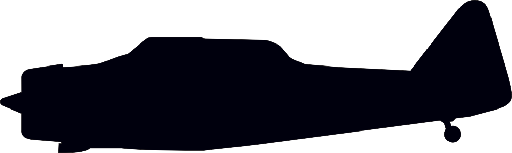 North American T-6 Texan Silhouette (Black) Decal