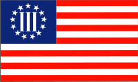 Battle Flag of the Three Percent Decal