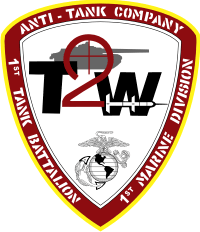 AT(TOW)CO 1st Tank Battalion 1st Marine Division Decal