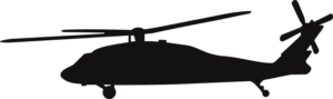 Sikorsky UH-60 Blackhawk Silhouette (Black) Decal