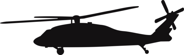 Sikorsky UH-60 Blackhawk Silhouette (Black) Decal