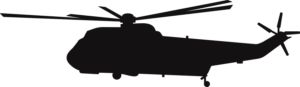 Sikorsky SH-3H Sea King UH-3H Silhouette (Black) Decal