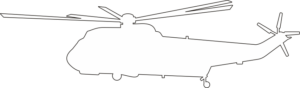 Sikorsky SH-3H Sea King UH-3H Silhouette (White) Decal