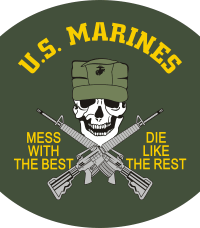 USMC Mess with the Best Decal