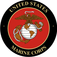 USMC Seal (v3) Black Background Decal
