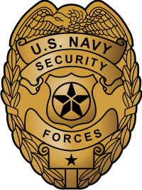 US Navy Security Forces Badge (Gold) Decal