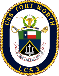 USS Fort Worth LCS-3 Crest Decal