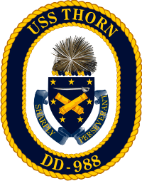 USS Thorn DD-988 Crest Decal