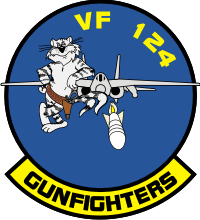 US NAVY VF-124 GUNFIGHTERS PATCH F-14 TOMCAT ERA VELCRO | #22411854