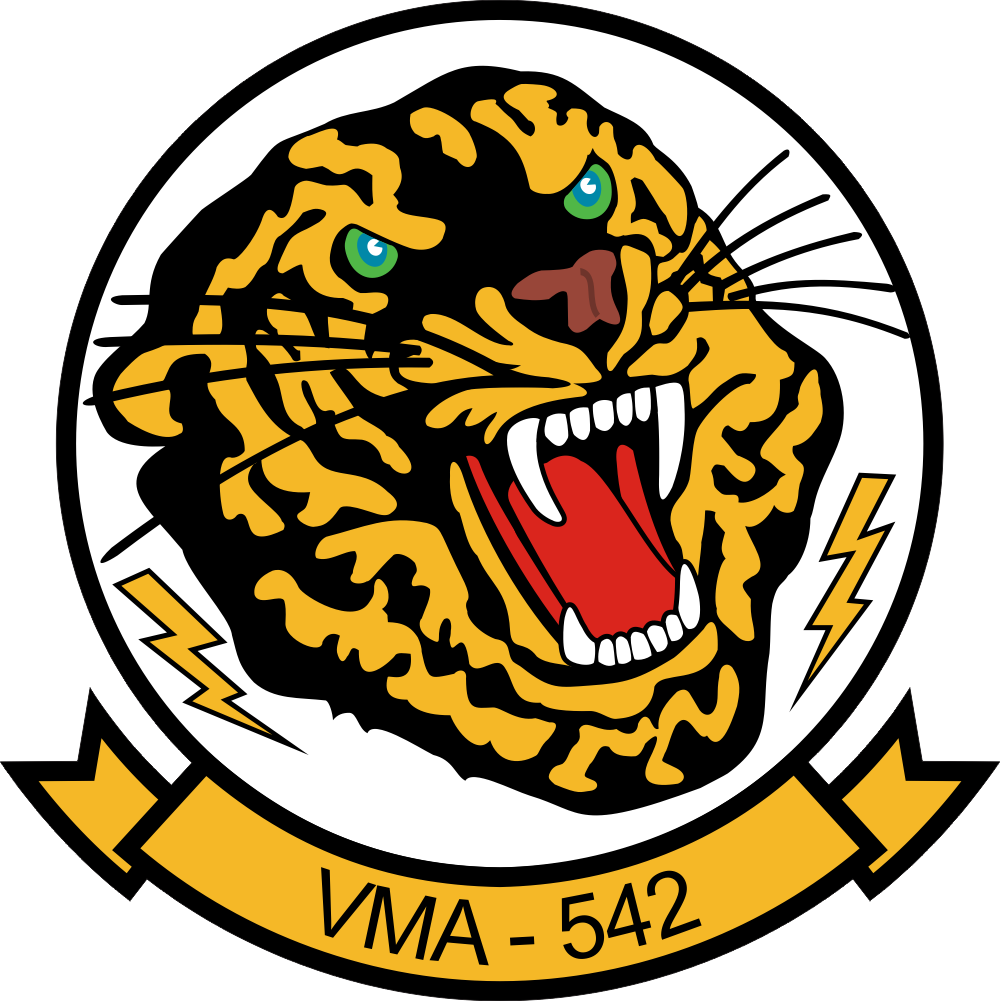 VMA-542 Marine Attack Squadron (Orange) Decal