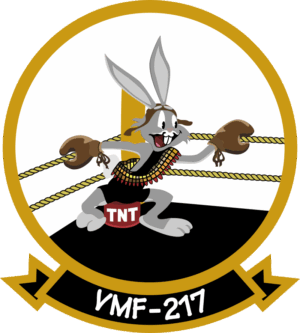 VMF-217 (v3) Marine Fighter Squadron Decal