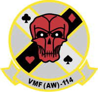 VMF(AW)-114 Marine All Weather Fighter Squadron Decal