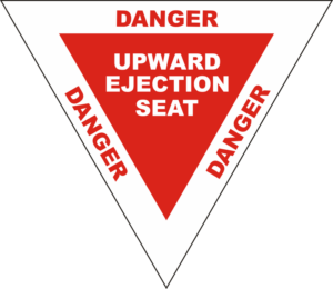Warning Label Ejection Seat Decal