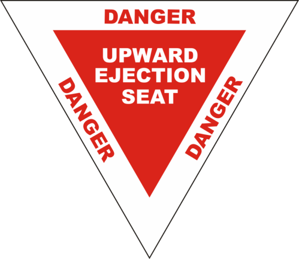 Warning Label Ejection Seat Decal