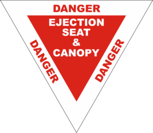 Warning Label Ejection Seat (v2) Decal