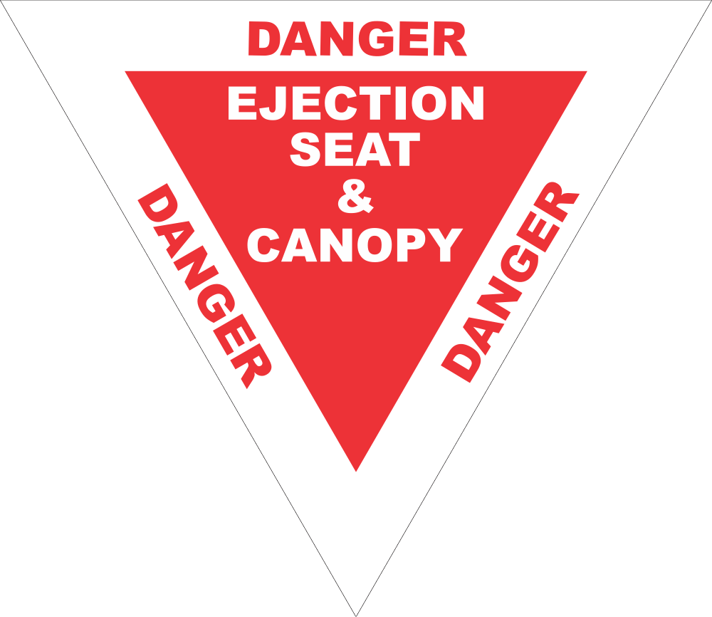 Warning Label Ejection Seat (v2) Decal