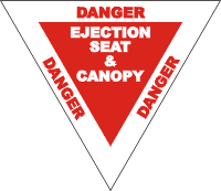 Warning Label Ejection Seat (v2) Decal