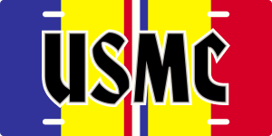 USMC Combat Action Ribbon License Plate