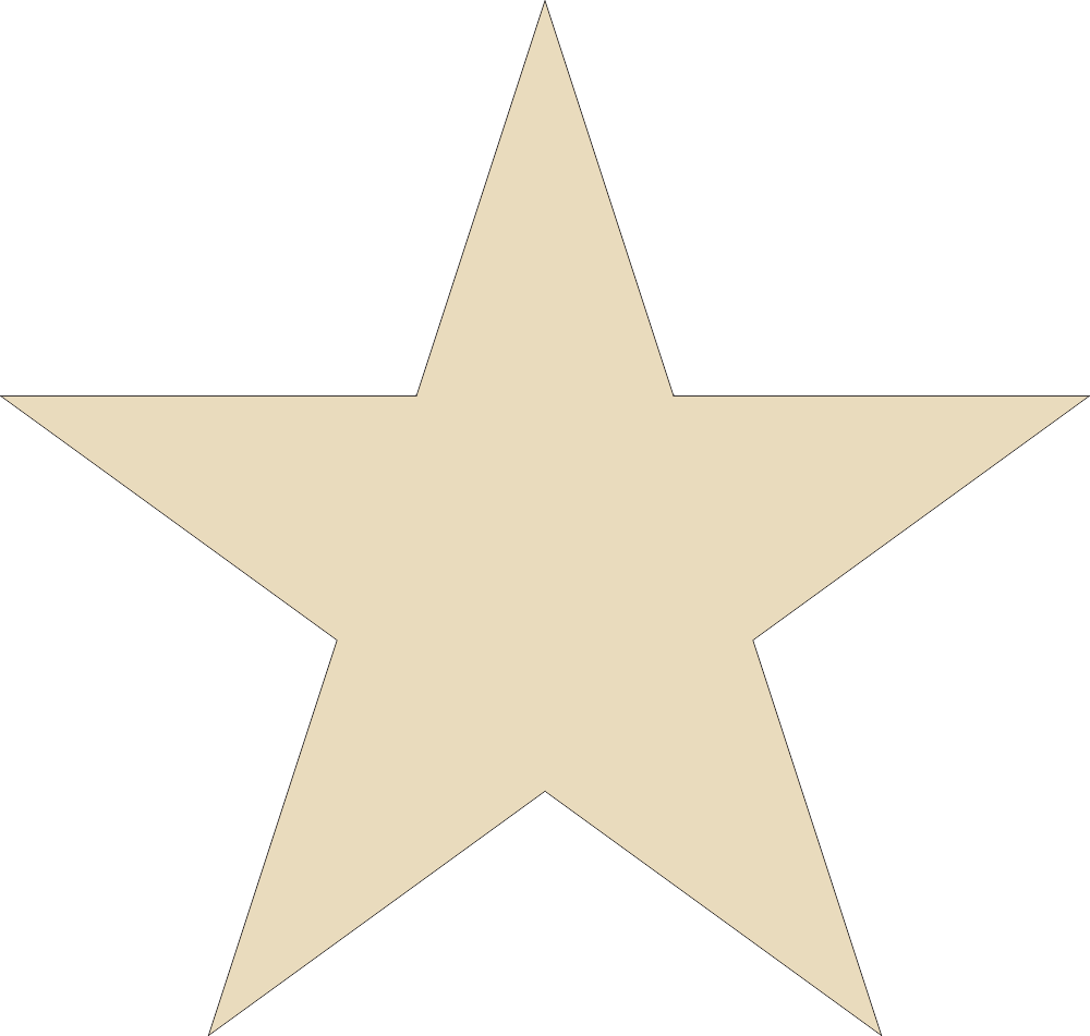 Star (Antique White) Decal