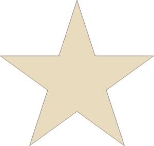 Star (Antique White) Decal