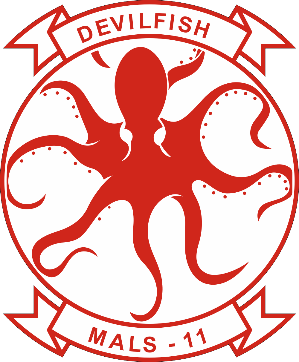 MALS-11 Marine Aviation Logistics Squadron 11 (v2) Decal