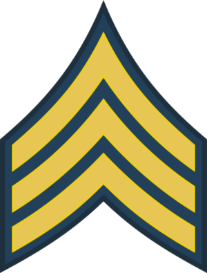 Shoulder Stripes Gold on Blue Decal