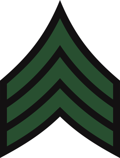 Shoulder Stripes Green on Black Decal