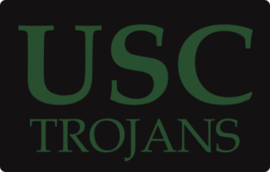 USC Trojans Green on Black Decal