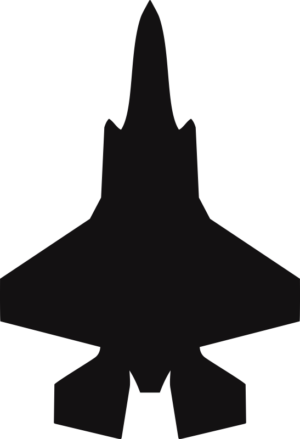 Lockheed Martin F-35 Lightning II Silhouette (Black) Decal