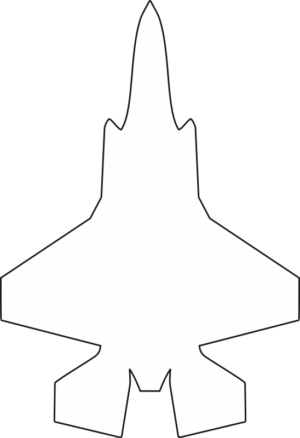 Lockheed Martin F-35 Lightning II Silhouette (White) Decal