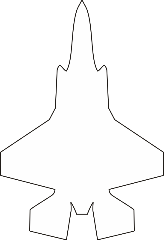 Lockheed Martin F-35 Lightning II Silhouette (White) Decal