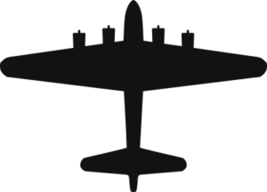 Boeing B-17 Flying Fortress Silhouette (Black) Decal