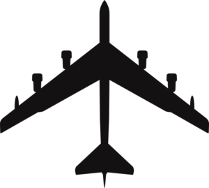 Boeing B-52 H Stratofortress Silhouette (Black) Decal