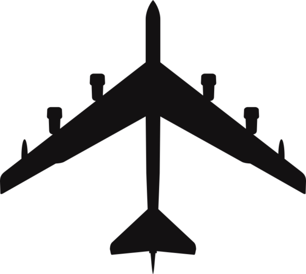 Boeing B-52 H Stratofortress Silhouette (Black) Decal