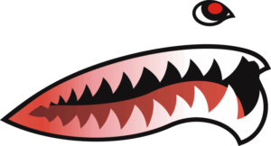 Flying Tiger Teeth & Eye (Right) Decal