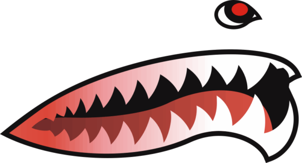 Flying Tiger Teeth & Eye (Right) Decal