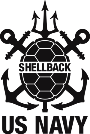 US Navy Shellback (Black) Decal