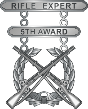 USMC Rifle Expert Qualification Badge With Award Decal