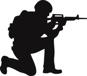 Soldier Silhouette 10 Decal