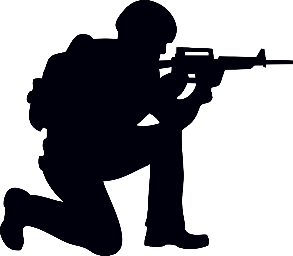 Soldier Silhouette 10 Decal