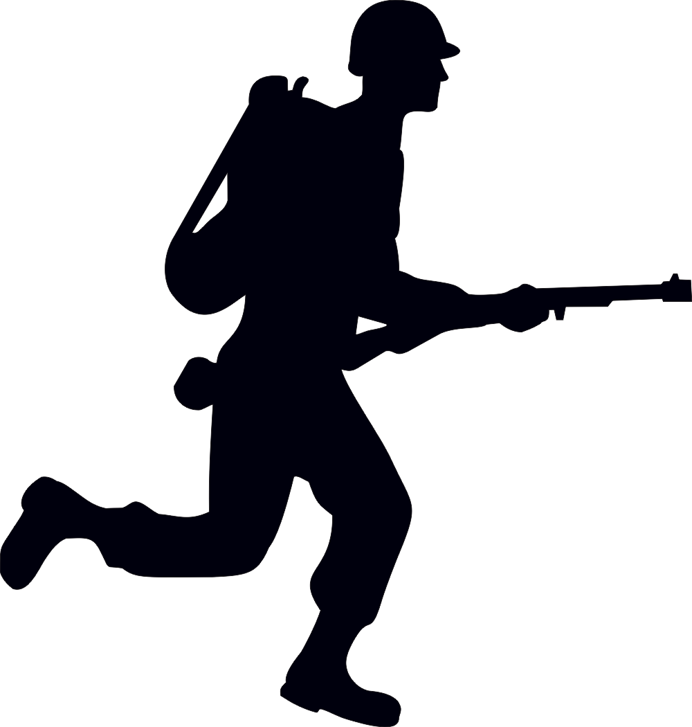 Soldier Silhouette 18 Decal