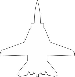 Grumman F-14 Tomcat Silhouette (White) Decal